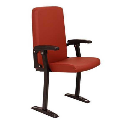 Armchair Sofa 1 Seater for Theater Design Luxury Red Armchair Art Deco Textile New