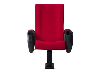 Modern armchair armchair sofa 1-seater for theater cinema design luxury red textile