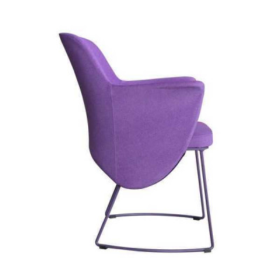 Dining chair chair kitchen chair armchair seat fabric modern wood purple