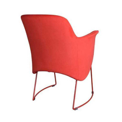 Modern dining room chair chair kitchen chair armchair seat fabric modern wood red