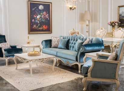 Luxury sofa set 311 seater coffee table sofa armchair fabric couch 4-piece.