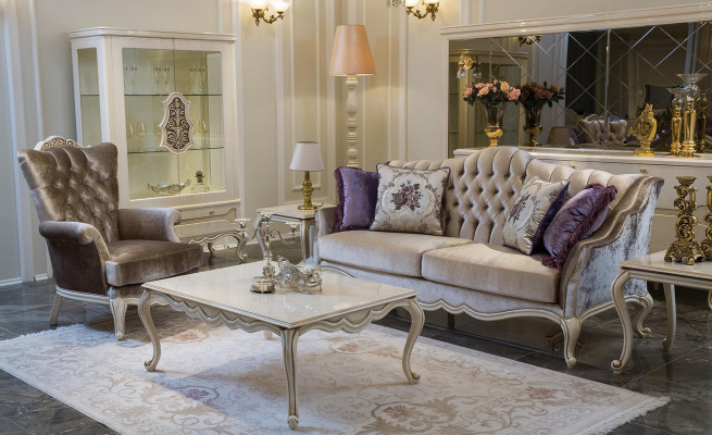 Sofa set sofa display cabinet side table coffee table armchair sofas set 5-piece.