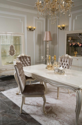 Classic Dining Table 4x Chairs Dining Room Set Table Tables Seating Group 5-piece Set