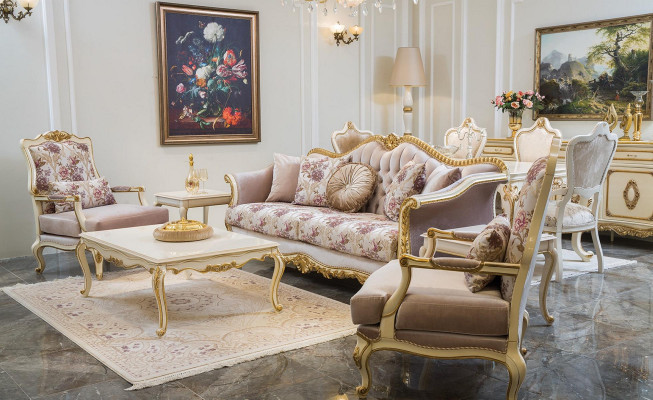 Sofa 3-seater classical couches luxury furniture sofas fabric couch three-seater