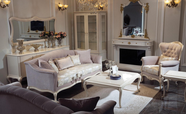 Three-seater classic sofa couch upholstered furniture Italian furniture sofa