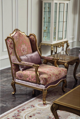 Luxury furniture design armchair single-seater textile living room classic