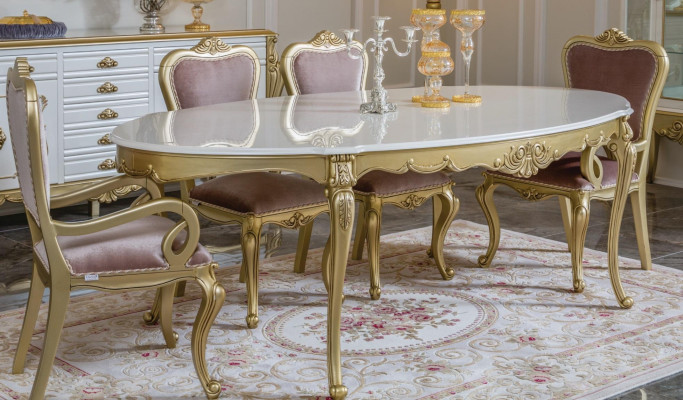 Dining table luxury table luxury wooden table Italian dining room tables classic furniture