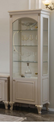 Display cabinet glass wooden cabinets living room showcases Italian luxury