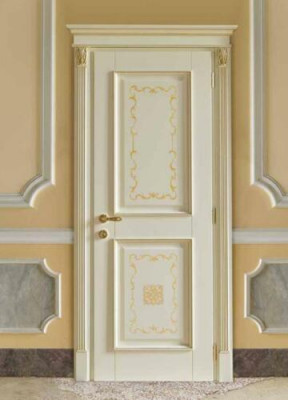 Interior doors Baroque Rococo custom-made with frame classic solid wood doors Italy