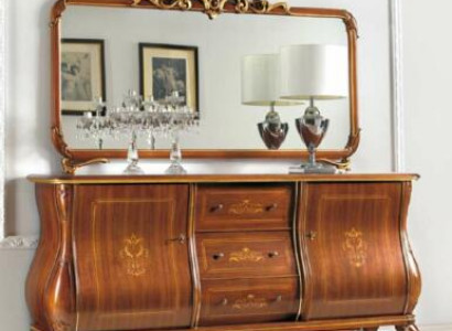 Sideboard with mirror, sideboard, wood cabinet, furniture, brown dressers, new