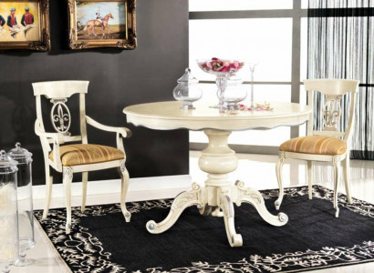 Dining furniture set with table and 2 chairs, 3-piece set, classic dining room furniture