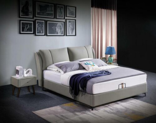 Bed 2x Nightstand 3-piece Bedroom Set Design Modern Luxury Bed Group New