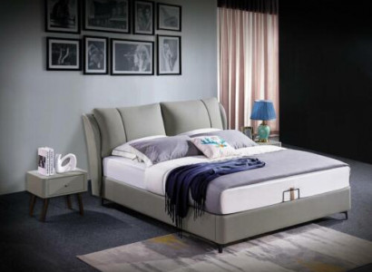 Bed 2x Nightstand 3-piece Bedroom Set Design Modern Luxury Bed Group New