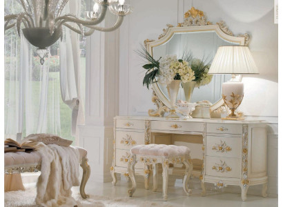 Dressing table, vanity table, console table, makeup dresser, bedroom, luxury, beige