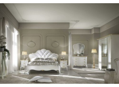Bedroom set baroque bed nightstand dresser bed furniture 6-piece solid wood