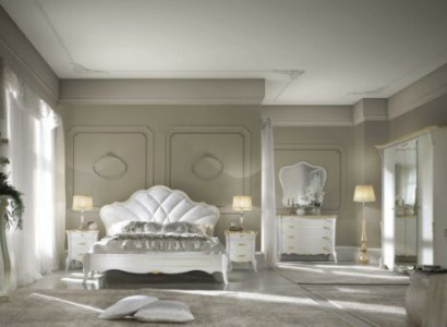 Bedroom set baroque bed nightstand dresser bed furniture 6-piece solid wood