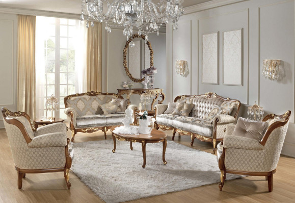 Rococo Italian Sofa Set Group Classic Seating Sets Solid Wood