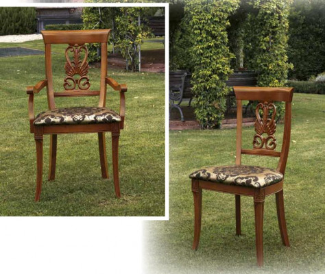 Chair Brown Design Living Room Wood Dining Chairs Upholstery with Armrest