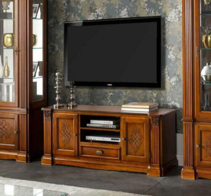 Living room antique style wood sideboard RTV cabinet TV Italian baroque