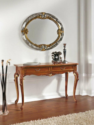 Console table mirror sideboard set new wood Italian furniture style StileElisa