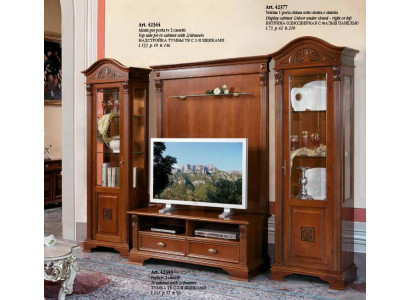 Classic living room wall solid wood display cabinet sideboard TV shelf walls cabinet 4-piece set.