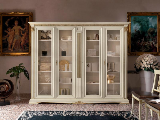 Display cabinet vitrine living room showcase cabinets design baroque rococo solid wood