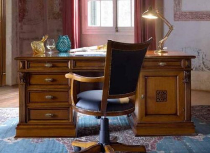 Luxury Washington Office Set Italian Furniture Office 3-Piece Baroque Rococo Solid Wood