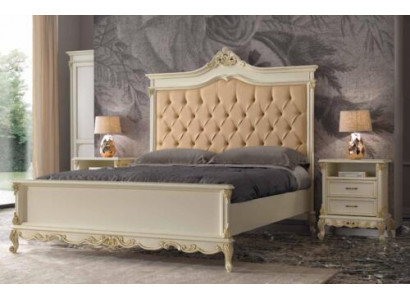 Chesterfield Design Bed Luxury Hotel Beds Solid Wood 180x200 Bedroom Italian Furniture