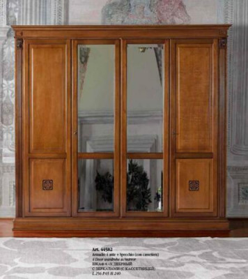 Wardrobe Bedroom Solid Wood Cabinet Antique Style Cabinets Italian Furniture