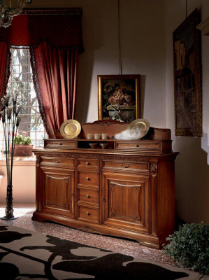 XXL Buffet Sideboard Cabinet Baroque Rococo Sideboard Console Solid Wood