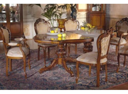 Dining table set table 6x chairs chair dining room set group solid wood 7-piece new
