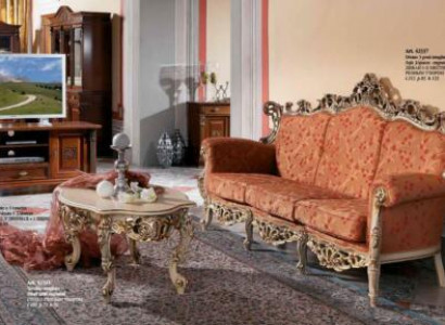 Sofa Baroque Rococo Three-seater 3-seater Couch Upholstered Sofas Couches Solid Wood