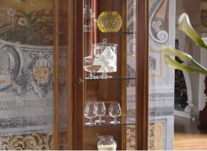 Noble showcase antique style baroque rococo classic living room glass cabinet