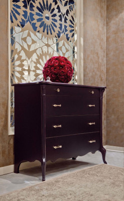 Chest of drawers with 4 drawers sideboard wooden cabinet dresser chests of drawers purple