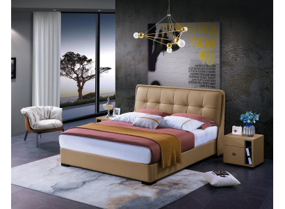 Design bedroom 3-piece. Bed 2x nightstand classic luxury bed set furniture
