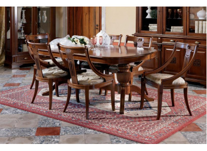 Complete Set Dining Table + 6 Chairs Dining Room Set Dining Group Solid Wood Table Tables 7-piece