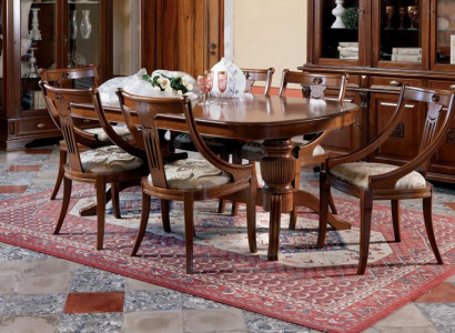 Complete Set Dining Table + 6 Chairs Dining Room Set Dining Group Solid Wood Table Tables 7-piece