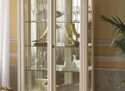 Showcase cabinet display living room solid wood cabinets design baroque rococo white new