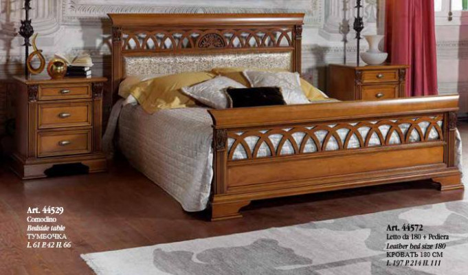 Double Bed Hotel Antique Beds 2x Nightstand 3-piece Bedroom Baroque Rococo Solid Wood