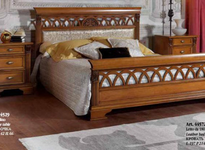 Double Bed Hotel Antique Beds 2x Nightstand 3-piece Bedroom Baroque Rococo Solid Wood
