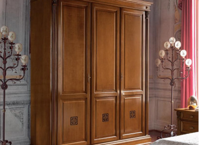 Wardrobe Bedroom Solid Wood Cabinet Antique Style Baroque Rococo Cabinets New