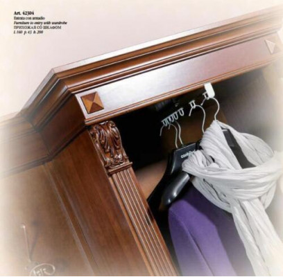 Hallway wardrobe set with cabinet and panel country-style furniture