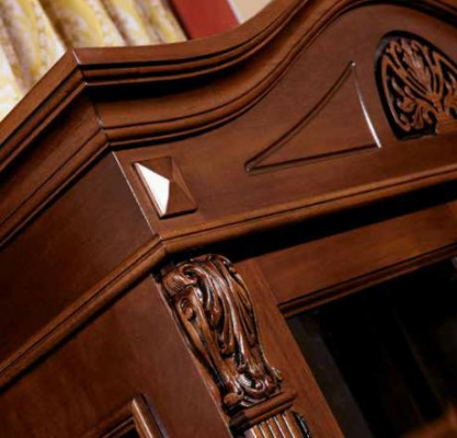 Showcase glass cabinet living room display case 2 doors baroque display cabinets