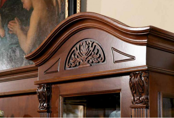Classic living room wall solid wood display cabinet sideboard TV shelf walls cabinet 4-piece set.