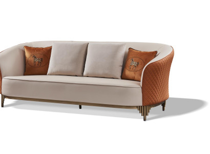 Three-seater leather sofa, living room designer couches, upholstered sofa, sofas.