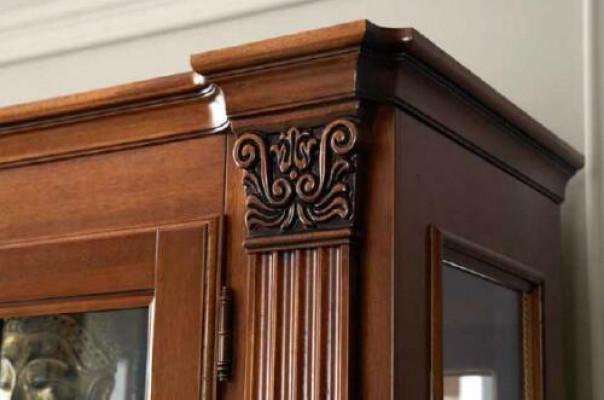 Living room antique style wood sideboard RTV cabinet TV Italian baroque