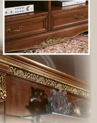 Office furniture study executive 2-piece set desk + filing cabinet table solid wood