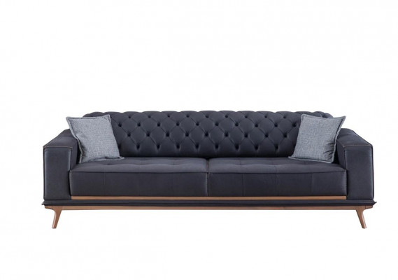 Luxury Modern Living Room Set 4-piece 4-seater Sofa Armchair Coffee Table Wood Furniture
