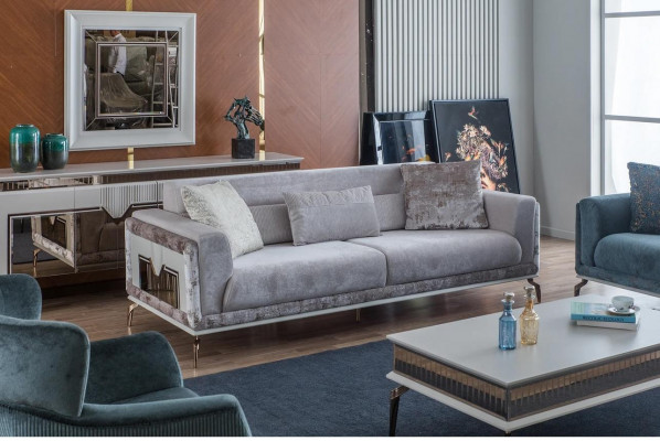 Designer sofa set 4 piece. Couch sofa set 3 seater armchair coffee table