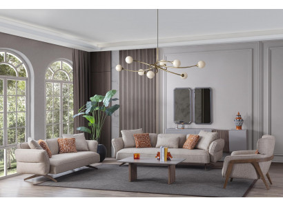Luxury Modern Living Room Set 4-piece 4+3 Seater Armchair and Coffee Table New